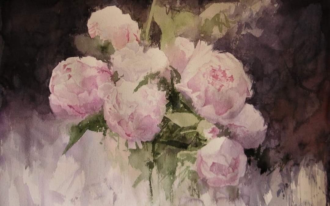 Pintar flores con acuarela